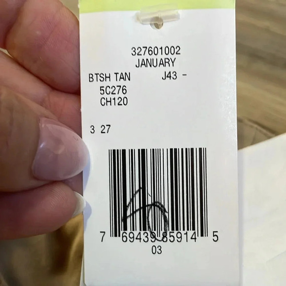 Jones New York Sport khaki Pants Tan Pockets Size 4P Casual Stretch Neutral NWT - Picture 5 of 15